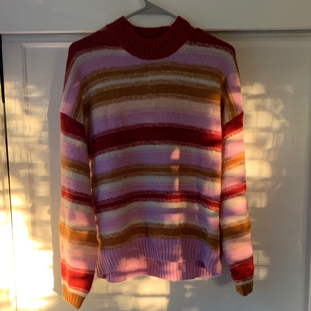 GAP Multicolor Striped Crew Neck Sweater